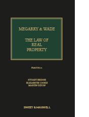 Image of the book cover of Megarry & Wade