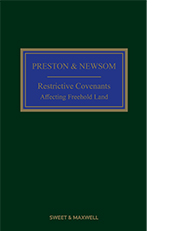 Preston and Newsom: Restrictive Covenants Affecting Freehold Land