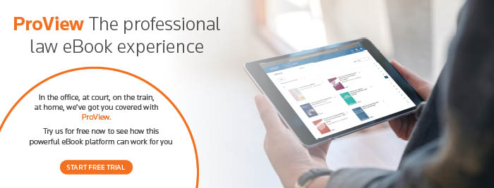 Thomson Reuters ProView ebooks - The professional law eBook experience